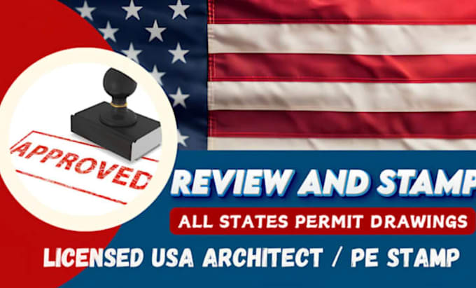 Permit Review Symbol Review and stamp architectural drawings for city permit approval in ca ...