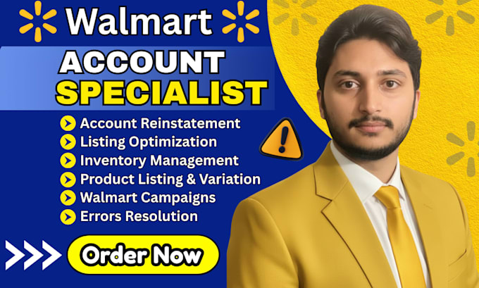 manage walmart listings, SEO, wfs setup, campaigns and fix walmart errors