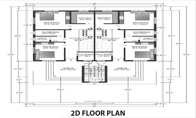 Autocad permette di disegnare planimetrie, planimetrie architettoniche ...