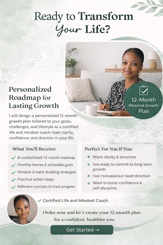 Create a 12 month personal growth plan by Basego | Fiverr