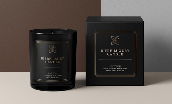 do candle label and product label design