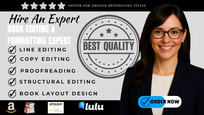 proofread, line edit and copy edit your book manuscript