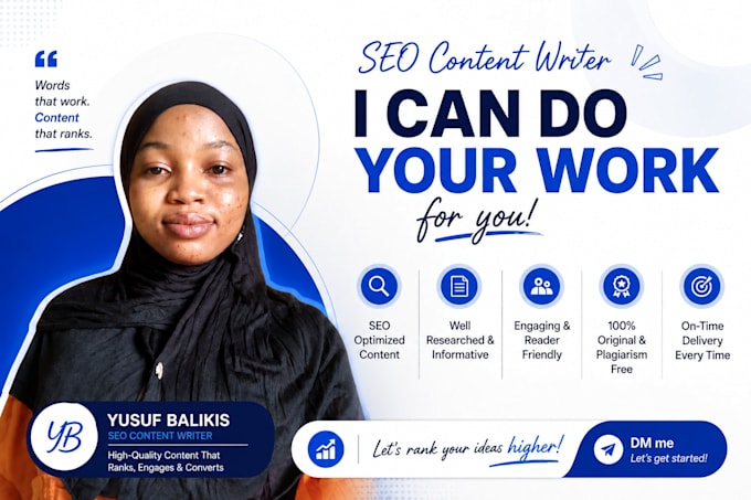 write SEO content writing, blog writing and article writing