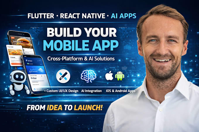 build mobile app flutter react native ai app creation development app developer