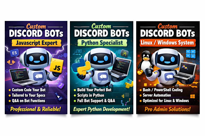 build a custom discord bot using javascript or python