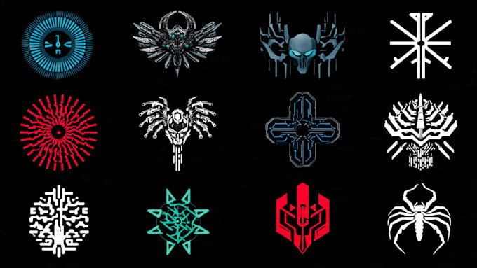 design typeface or typography cyberpunk, futuristic logo