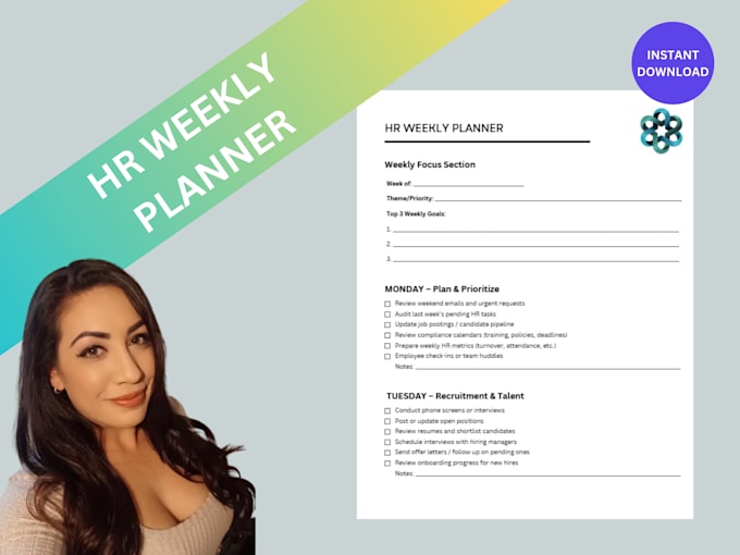 provide professional HR templates, checklists, and planners