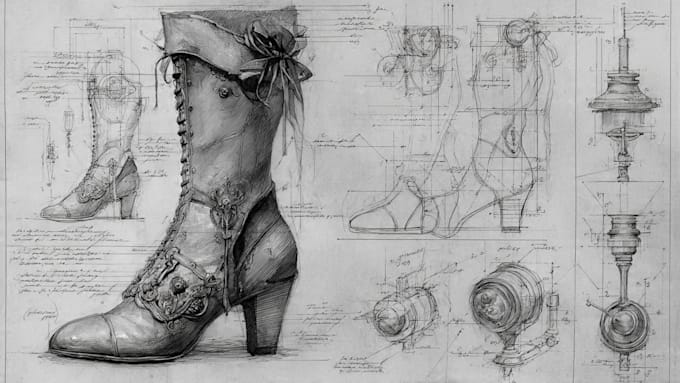 draw industrial design product illustrations and sketches