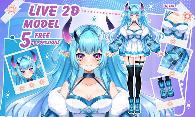 design and rigging high quality live2d vtuber model anime style