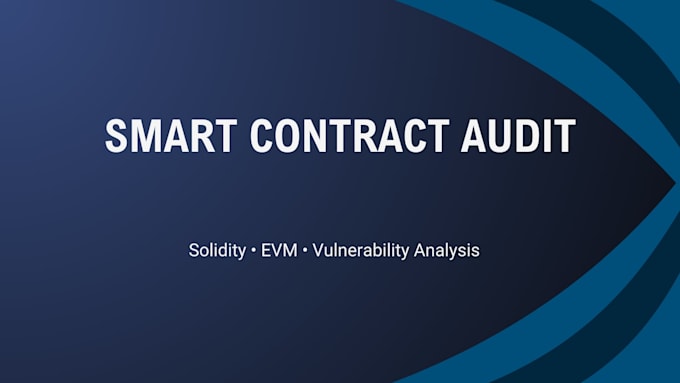 perform a professional smart contract audit for solidity evm contracts