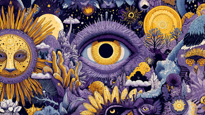 make custom illustration psychedelic trippy artwork