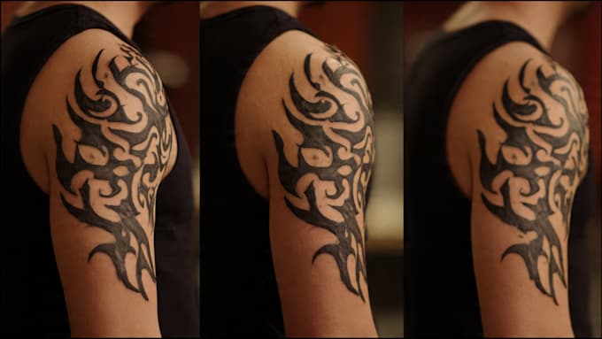 create a professional tribal tattoo design