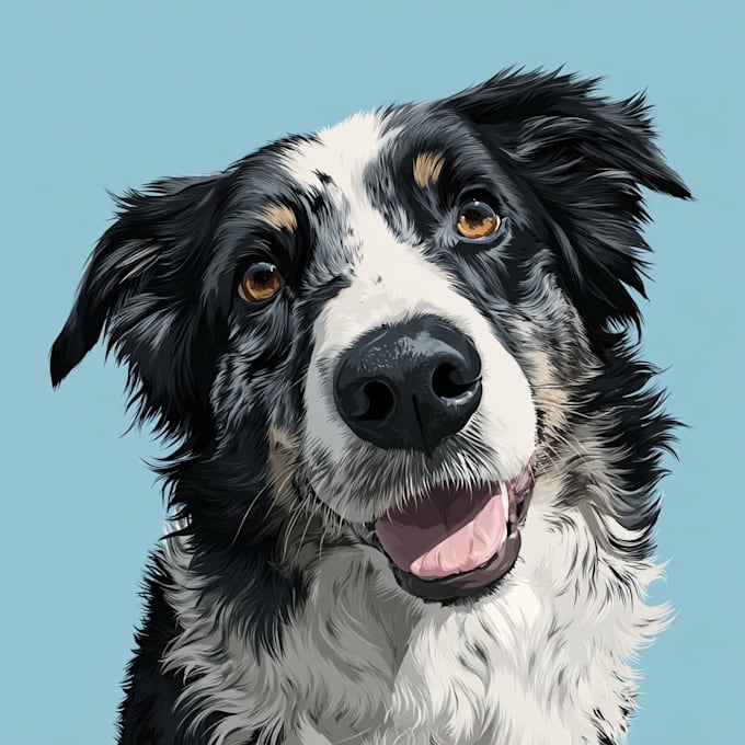 custom pet portrait, dog portrait, cat portrait drawing