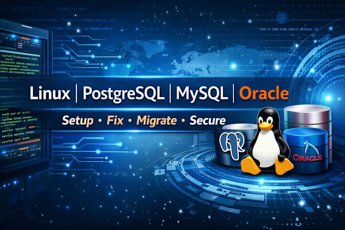 provide linux server and database administration support