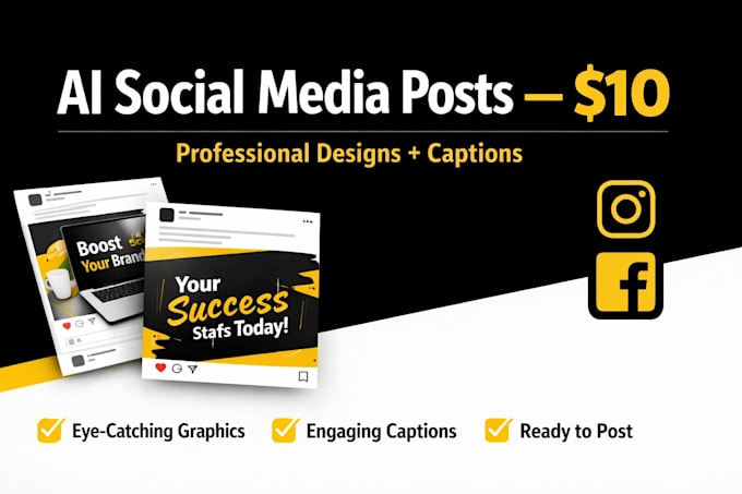 create ai social media posts with engaging captions for instagram and facebook