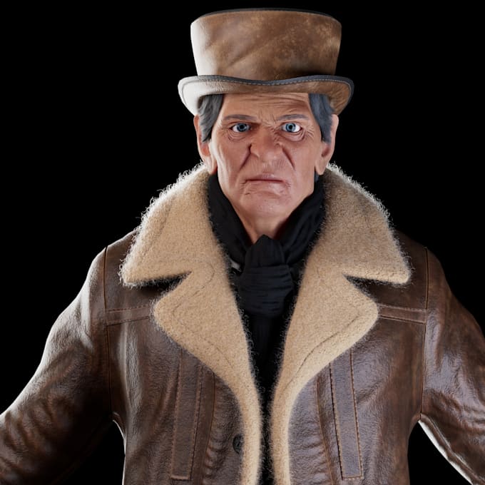 create realistic and stylized 3d character model and texture with render