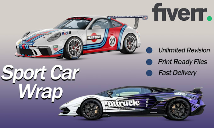 create a professional sport car wraps designs