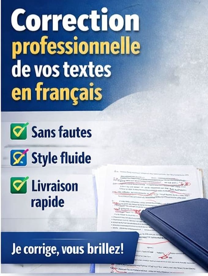 je vais relire et corriger vos textes professionnelles