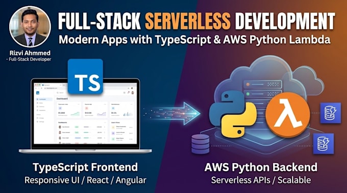build a serverless AWS app with python lambda and typescript
