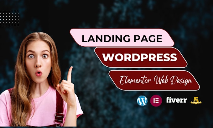 landing page design website with wordpress elementor web design
