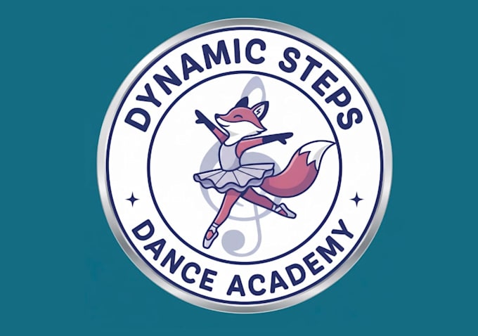 design  wonderful dance studio mascot logo design with business