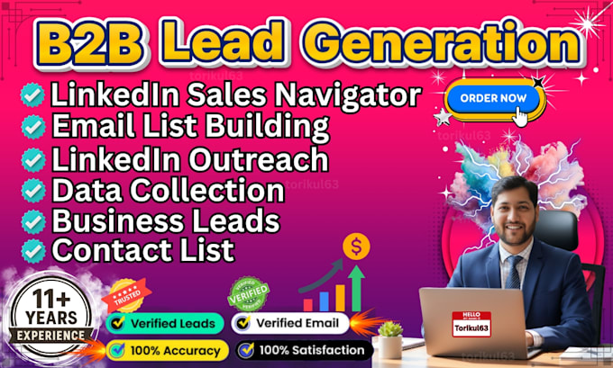 b2b email list building and linkedin lead generation