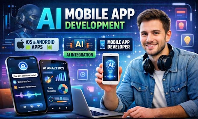 develop ai mobile app, ai integration ios app, android app, mobile app dev