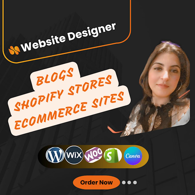 design blogs, ecommerce sites, and shopify stores with wordpress and wix