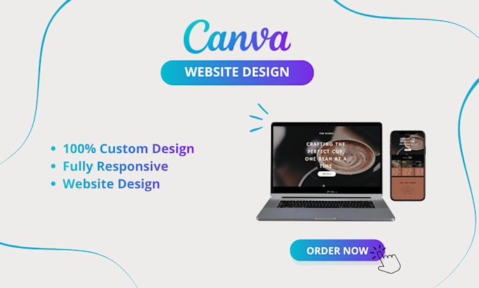 design a canva website or landing page