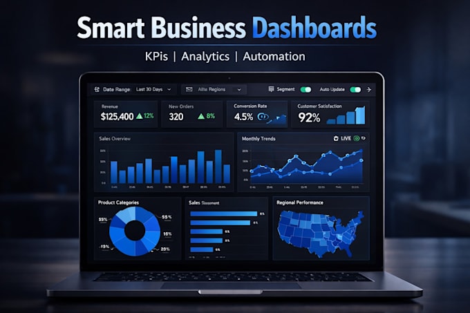 create interactive power bi dashboards with automated visualizations