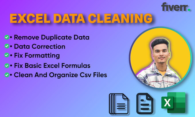 do excel data cleaning and fix formulas
