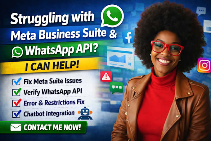 fix or verify meta business suite, whatsapp business api integration