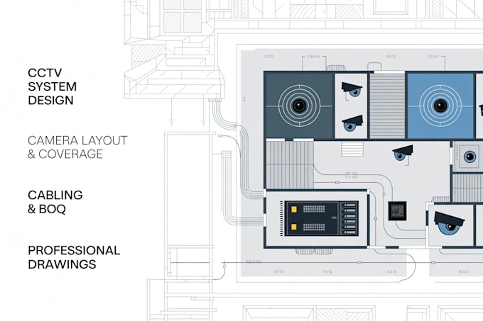 Design cctv system layout with camera placement, cabling, and boq by ...