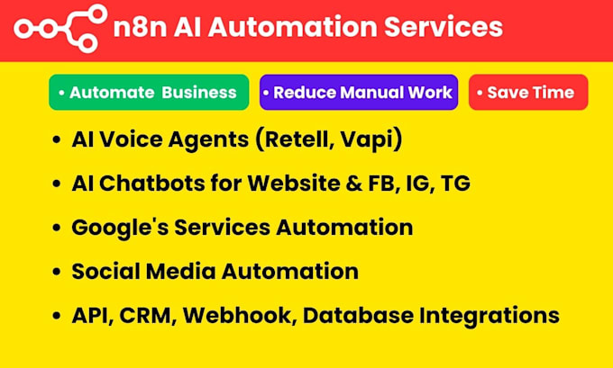 Build n8n ai automation workflows for ai voice agents, chatbots and ...