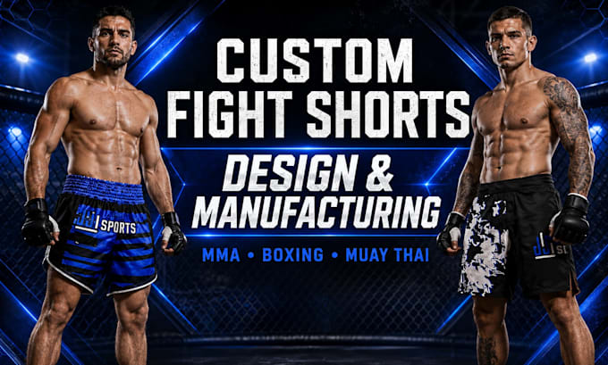 design and manufacture custom fight shorts for MMA boxing