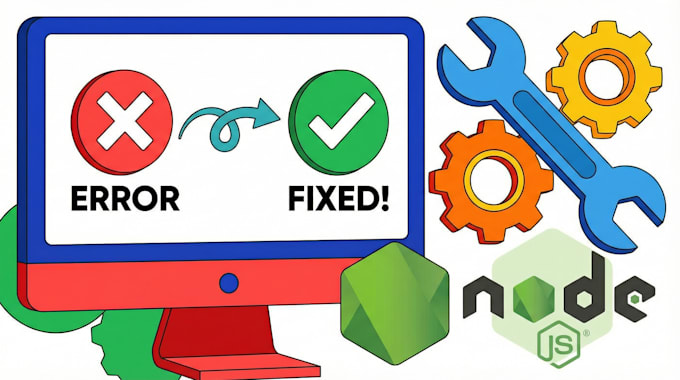 debug and fix node js backend errors and API issues