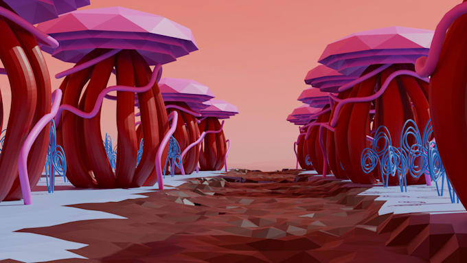 create low poly or stylized game environments