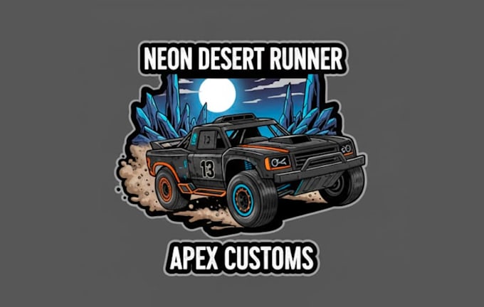 design custom racing theme design for brand or merchandise