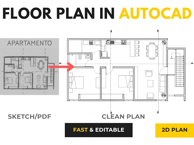 draw your floor plan in autocad fast and clean