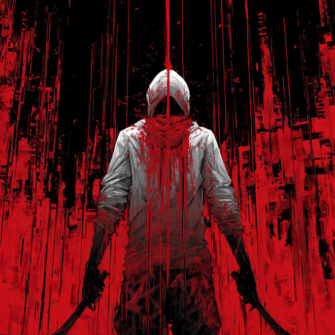 design an bloody horror illustration