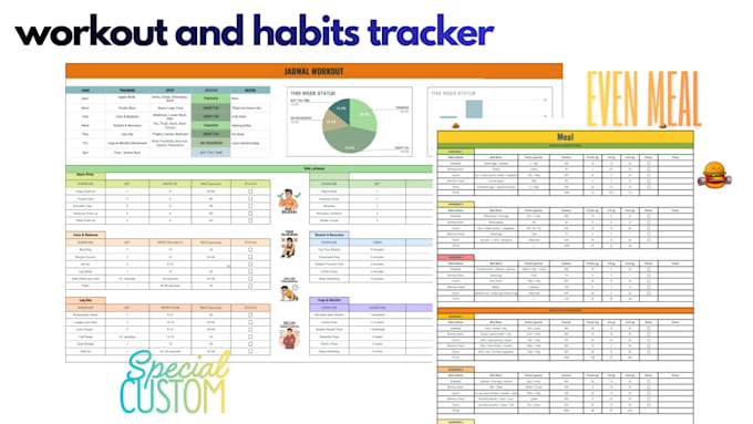 create a custom printable workout habit tracker