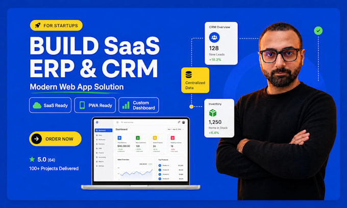 build your saas erp and CRM for your startup