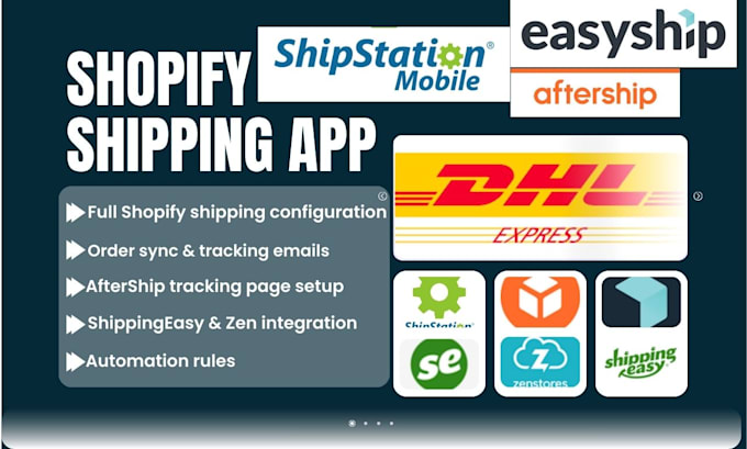 setup shopify shipping dhl shipstation aftership easyship shippingeasy zenstores