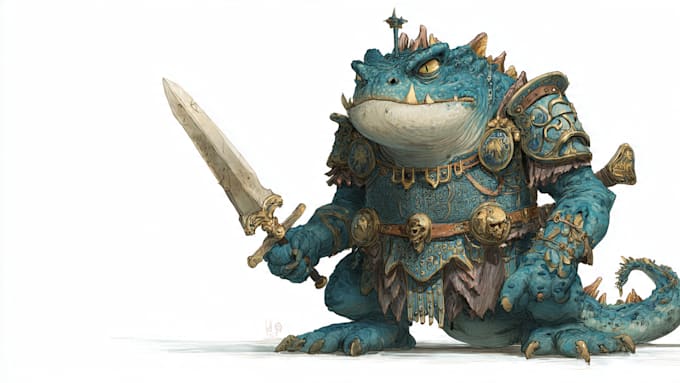 draw concept art for characters, dragons and monsters