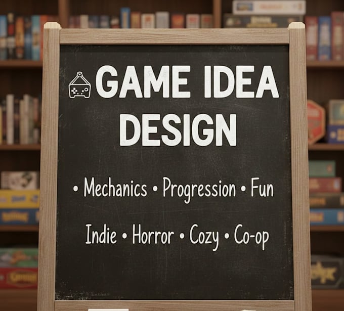 design a unique game idea with core mechanics