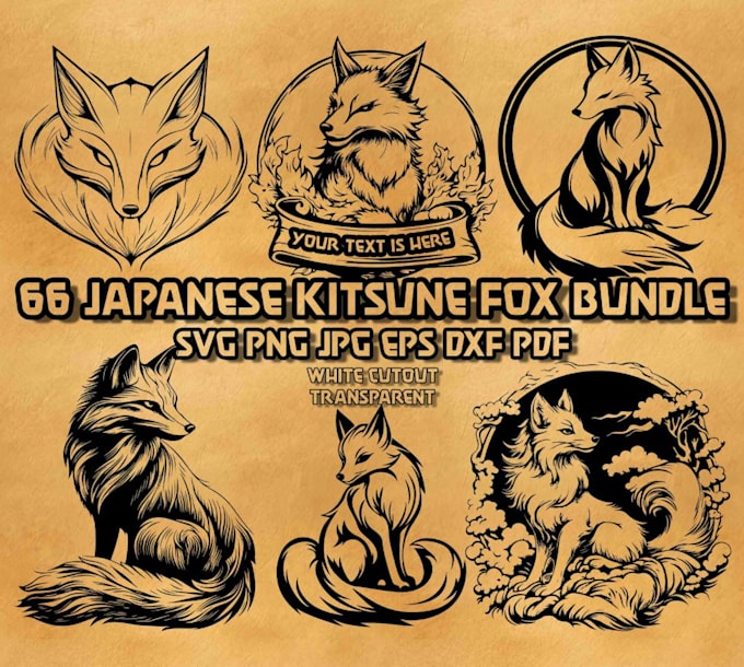 create high quality kitsune fox logo