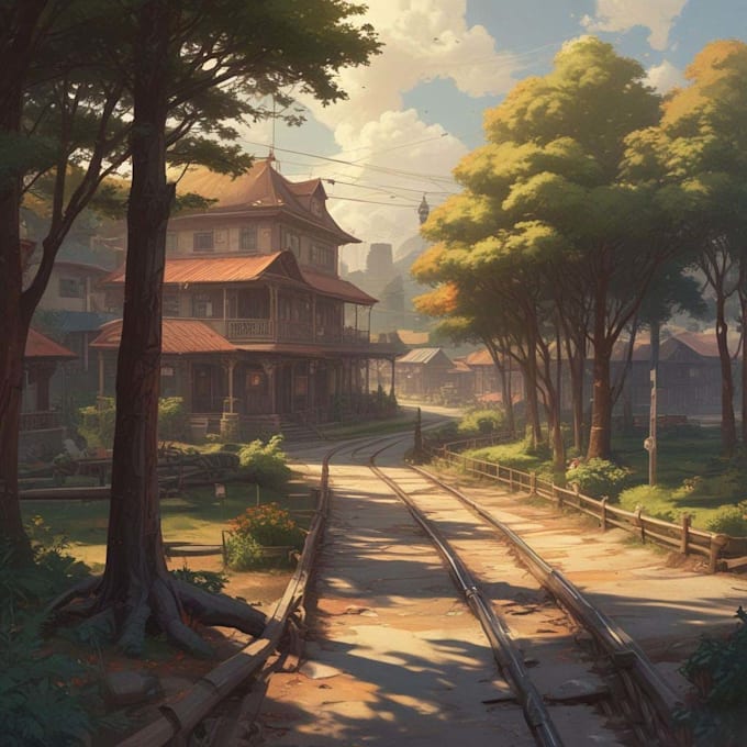 draw background art illustration for stream,  anime style