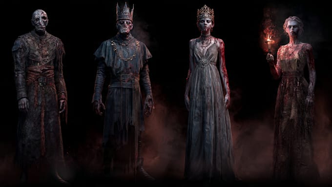 realistic dark fantasy and horror illustration
