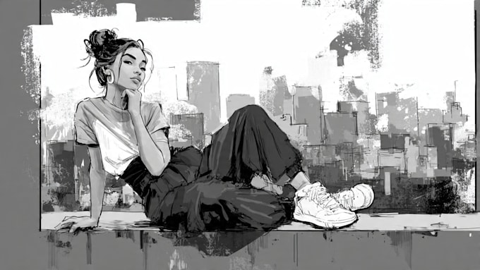 sketch characters into anime style