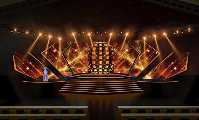 design 3d stage lighting and stage design for your event
